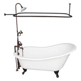 Barclay - Tub Kit 60'' CI Slipper, Shwr Unit, Supplies, Drain-ORB - Oil Rubbed Bronze