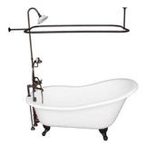 Barclay - Tub Kit 60'' CI Slipper, Shwr Unit, Supplies, Drain-ORB - Oil Rubbed Bronze