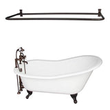 Barclay - Tub Kit 60'' CI Slipper, Shwr Rd,Filler, Supplies, Drain-ORB - Oil Rubbed Bronze