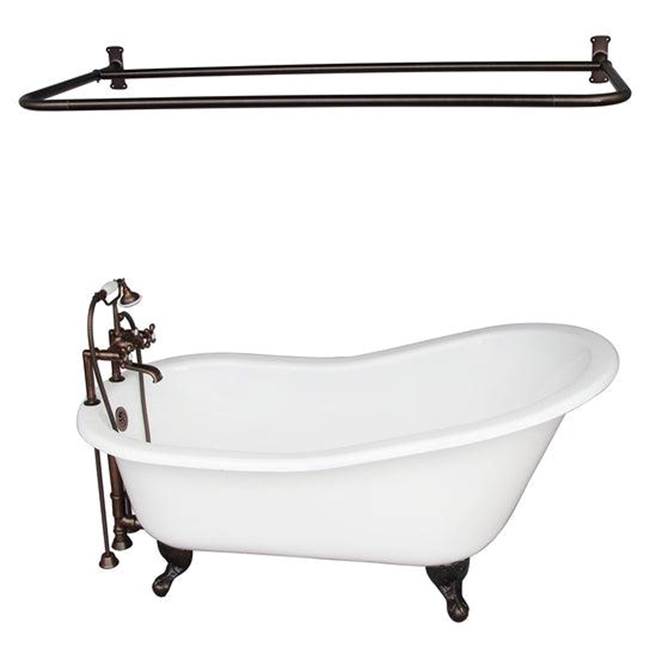 Barclay - Tub Kit 60'' CI Slipper, Shwr Rd,Filler, Supplies, Drain-ORB - Oil Rubbed Bronze