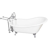 Barclay - Tub Kit 60'' CI Slipper, Tub Filler, Supplies, Drain-Chrome - Polished Chrome