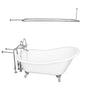 Barclay - Tub Kit 60'' CI Slipper, Shwr Rd,Filler,Supplies, Drain-Chrm - Polished Chrome