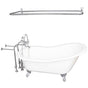 Barclay - Tub Kit 60'' CI Slipper, Shwr Rd,Filler,Supplies, Drain-Chrm - Polished Chrome