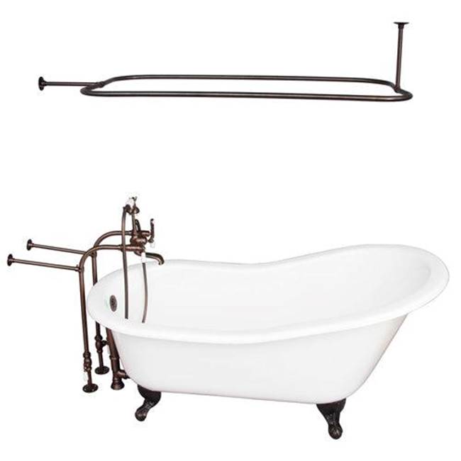 Barclay - Tub Kit 60'' CI Slipper, Shwr Rd,Filler,Supplies, Drain-ORB - Oil Rubbed Bronze