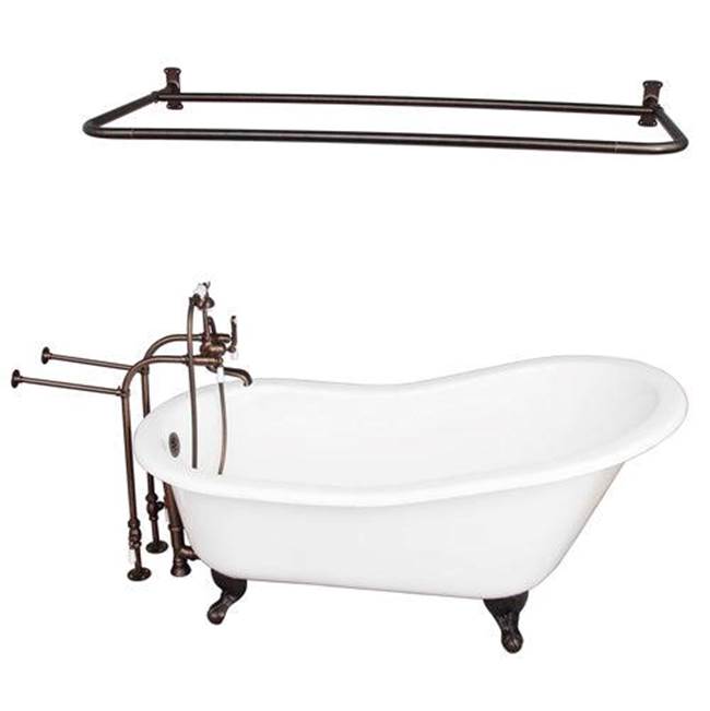 Barclay - Tub Kit 60'' CI Slipper, Shwr Rd,Filler,Supplies, Drain-ORB - Oil Rubbed Bronze