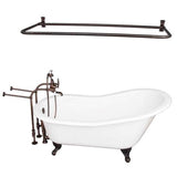 Barclay - Tub Kit 60'' CI Slipper, Shwr Rd,Filler,Supplies, Drain-ORB - Oil Rubbed Bronze