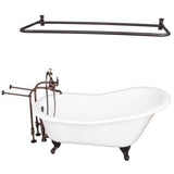 Barclay - Tub Kit 60'' CI Slipper, Shwr Rd,Filler,Supplies, Drain-ORB - Oil Rubbed Bronze