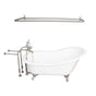 Barclay - Tub Kit 60'' CI Slipper, Shwr Rd,Filler,Supplies,Drain-BrNkl - Satin Nickel