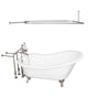 Barclay - Tub Kit 67'' CI Slipper, Shwr Rd,Filler,Supplies,Drain-BrNkl - Brushed Nickel