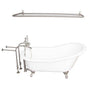 Barclay - Tub Kit 67'' CI Slipper, Shwr Rd,Filler,Supplies,Drain-BrNkl - Brushed Nickel