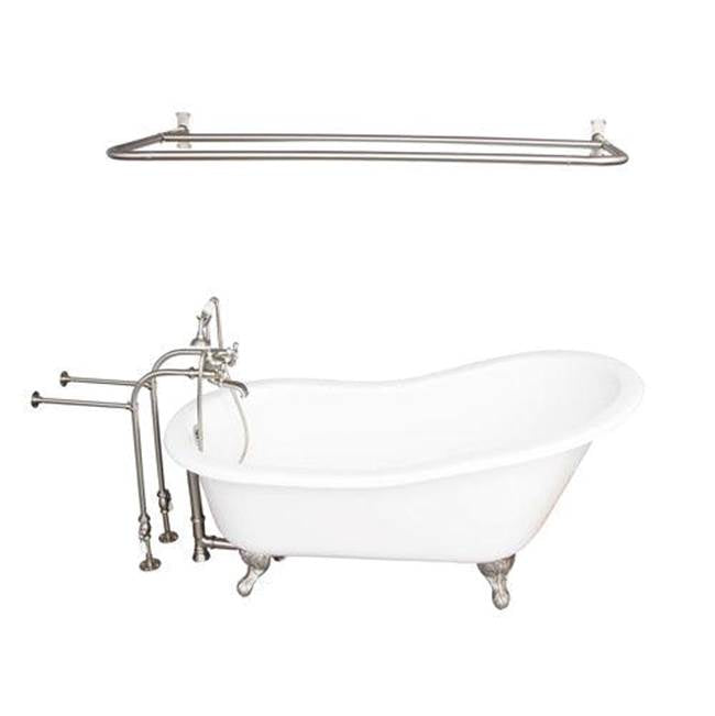 Barclay - Tub Kit 67'' CI Slipper, Shwr Rd,Filler,Supplies,Drain-BrNkl - Brushed Nickel