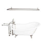 Barclay - Tub Kit 67'' CI Slipper, Shwr Rd,Filler,Supplies,Drain-BrNkl - Brushed Nickel