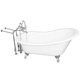 Barclay - Tub Kit 67'' CI Slipper, Tub Filler, Supplies, Drain-Chrome - Polished Chrome