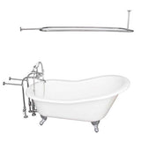 Barclay - Tub Kit 67'' CI Slipper, Shwr Rd,Filler,Supplies, Drain-Chrm - Polished Chrome