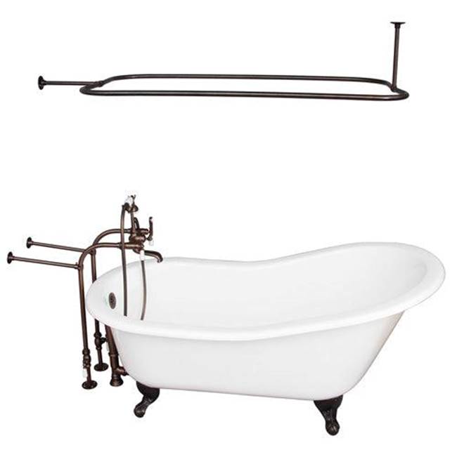 Barclay - Tub Kit 67'' CI Slipper, Shwr Rd,Filler, Supplies, Drain-ORB - Oil Rubbed Bronze