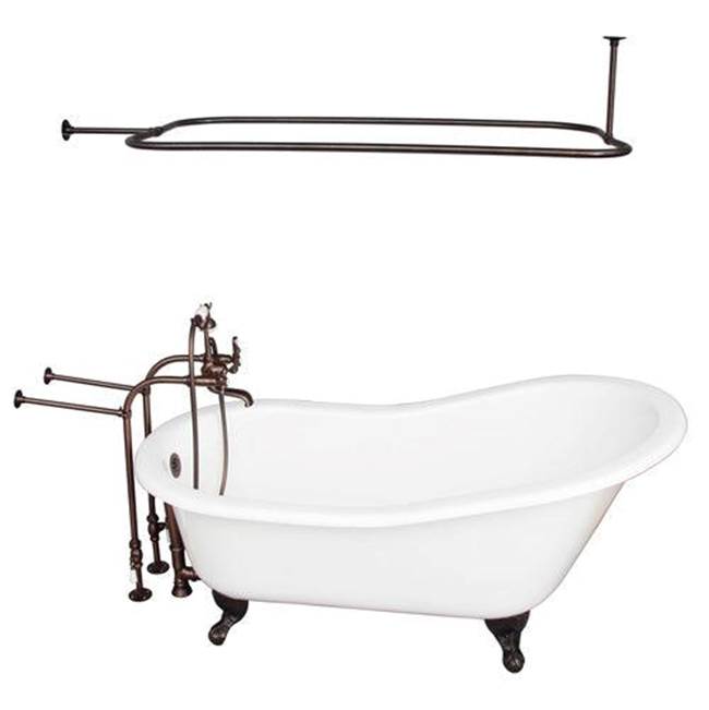 Barclay - Tub Kit 67'' CI Slipper, Shwr Rd,Filler, Supplies, Drain-ORB - Oil Rubbed Bronze