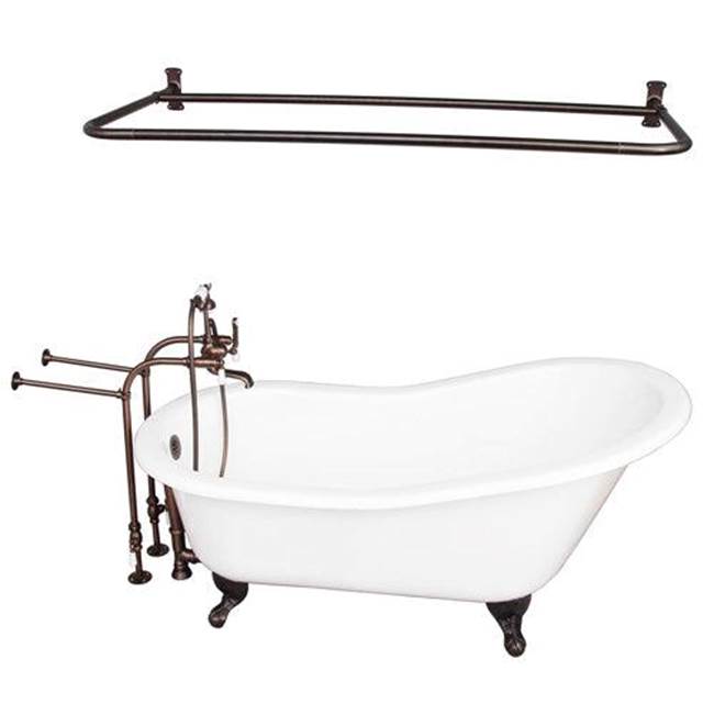 Barclay - Tub Kit 67'' CI Slipper, Shwr Rd,Filler, Supplies, Drain-ORB - Oil Rubbed Bronze