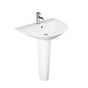 Barclay - Morning 550 Pedestal Lavatory WHITE, 8'' Widespread - White