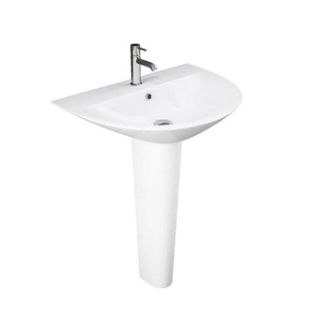 Barclay - Morning 550 Pedestal Lavatory WHITE, 4'' Center Set - White