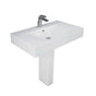 Barclay - Des 610 Pedestal Lavatory 4'' Centerset , White - White