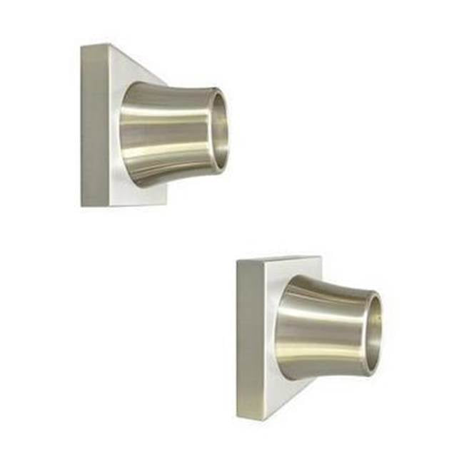 Barclay - Decorative Square Flange 1'', Pair, Brushed Nickel - Brushed Nickel