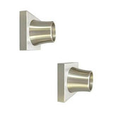 Barclay - Decorative Square Flange 1'', Pair, Brushed Nickel - Brushed Nickel