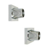 Barclay - Decorative Square Flange 1'', Pair, Polished Chrome - Polished Chrome
