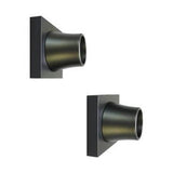 Barclay - Decorative Square Flange 1'', Pair, Matte Black - Matte Black
