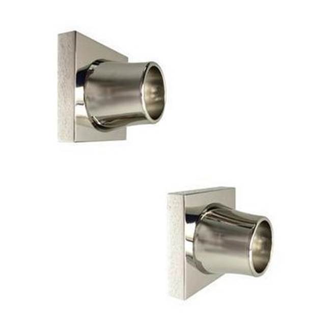 Barclay - Decorative Square Flange 1'', Pair, Polished Nickel - Polished Nickel