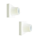 Barclay - Decorative Square Flange 1'', Pair, White - White