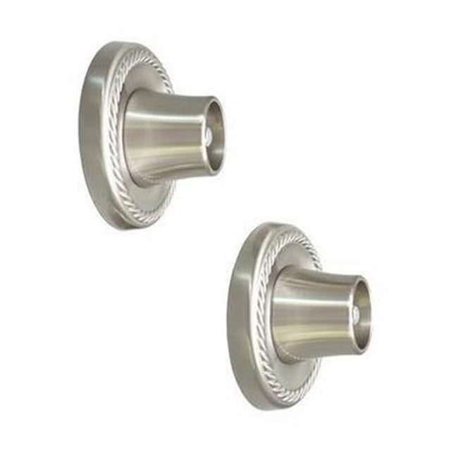 Barclay - Decorative Round Flange 1'', Pair, Brushed Nickel - Brushed Nickel