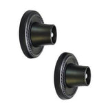 Barclay - Decorative Round Flange 1'', Pair, Matte Black - Matte Black