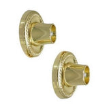 Barclay - Decorative Round Flange 1'', Pair, Polished Brass - Polished Brass