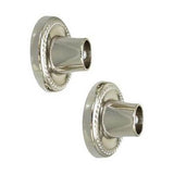 Barclay - Decorative Round Flange 1'', Pair, Polished Nickel - Polished Nickel