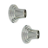 Barclay - Decorative Stepped Flange 1'', Pair, Polished Chrome - Polished Chrome