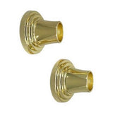 Barclay - Decorative Stepped Flange 1'', Pair, Polished Brass - Polished Brass