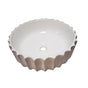 Barclay - Antonette 16'' Circular Basin, Fluted exterior, White - White