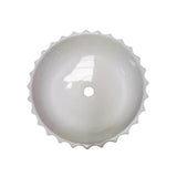 Antonette 16'' Circular Basin, Fluted exterior, White
