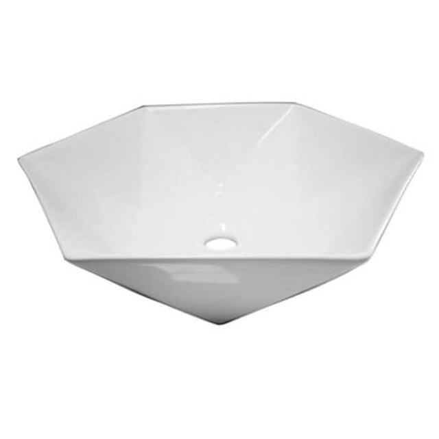 Barclay - Angie 21'' Hexagon Basin, White - White