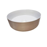 Barclay - Musgrave 14'' Circular Basin, White with Silver - White with Silver
