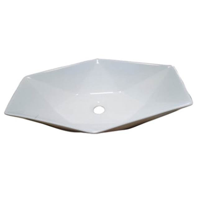Barclay - Angelina 25'' Wide Hexagon Basin, White - White