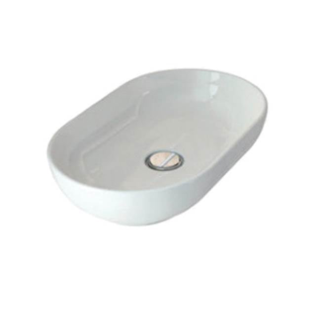 Barclay - Feeling Slim 21-3/4'' Oval Basin Above Counter,Matt White - Matte White