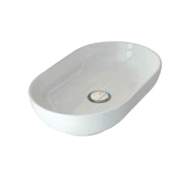 Barclay - Feeling Slim 21-3/4'' Oval Basin Above Counter,Matt White - Matte White