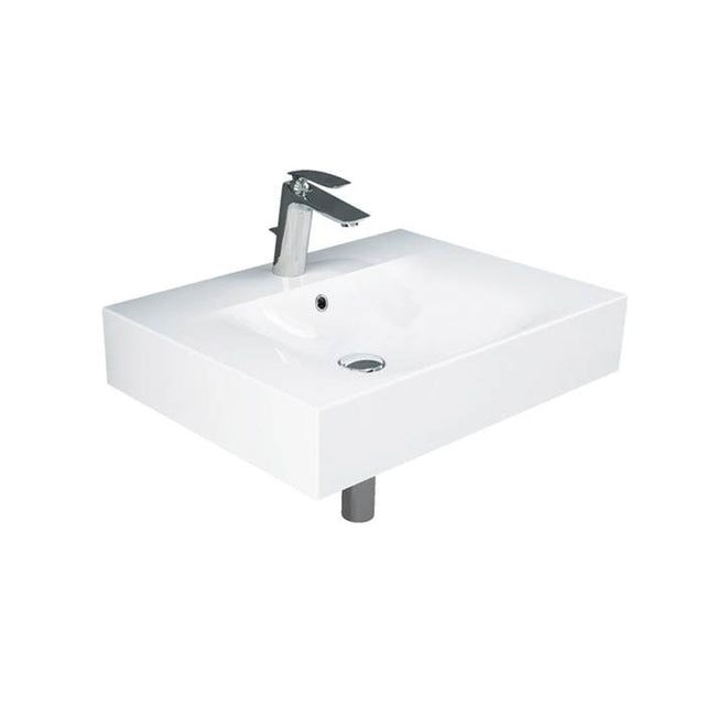 Barclay - Des 610 Wall-Hung Basin 1-hole, White - White
