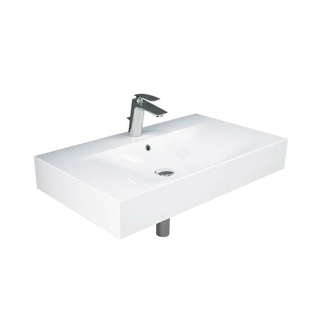 Barclay - Des 810 Wall-Hung Basin 4'' Centerset, White - White