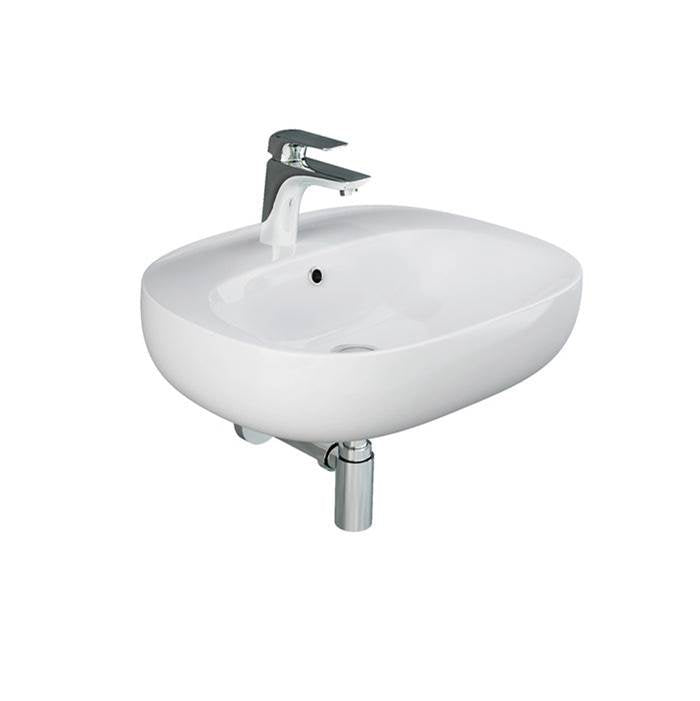 Barclay - Illusion 550 Wall-Hung Basin 1-hole, WHITE - White