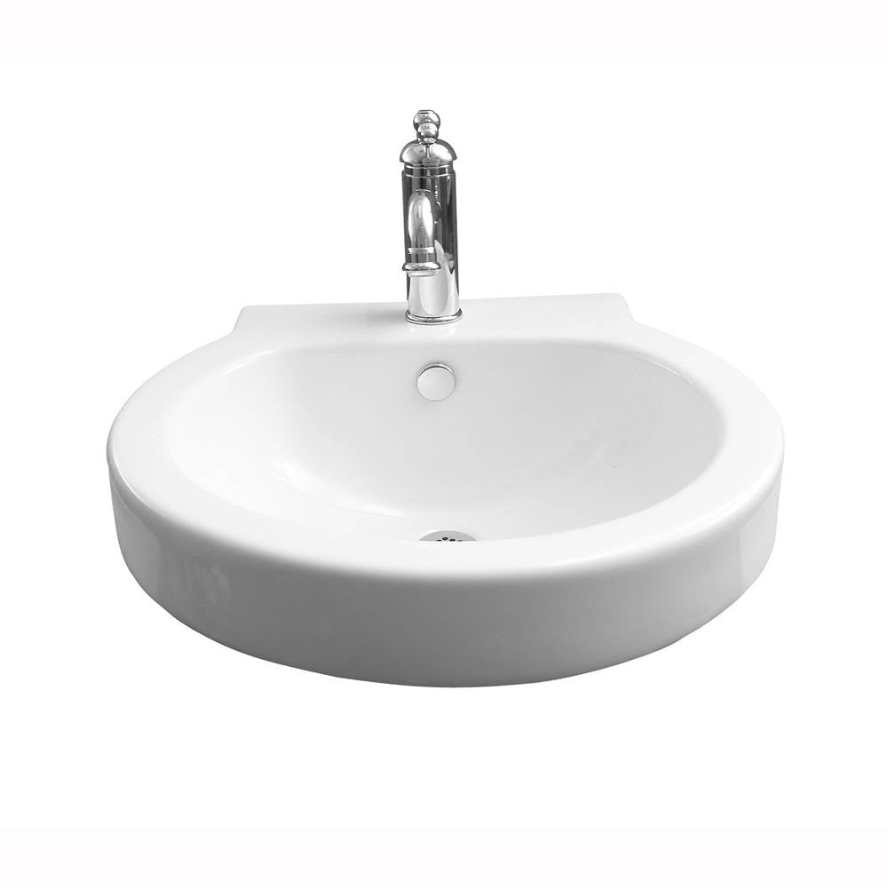 Barclay - Bryant Wall Hung 20'', Oval 4'' Centerset, White - White