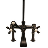 Elephant Spout, 6'' Mts, Cross  Hdle, Riser, Brushed Nickel