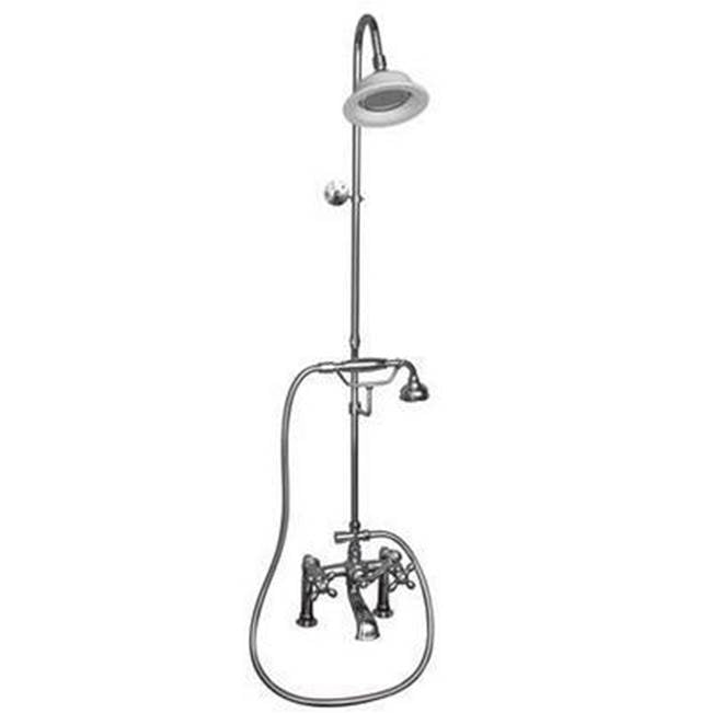 Barclay - Elephant Spout,Riser,Shwr Head Hand Shwr,Metl Cross Hndls,MB - Matte Black
