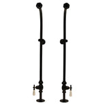 Barclay - Freestanding Bath Supplies w/ Stops, Porc Hdles, Matte Black - Matte Black